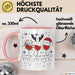 Wein-Trinker Geschenk Weihnachten Rotwein Geschenkidee Weintrinkerin Grafik Kaffee-Becher Rosa Trendation