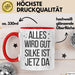 Silke Tasse Geschenk Alles Ist Gut Silke Ist Jetz Da Geschenkidee Becher mit Name Rot Trendation