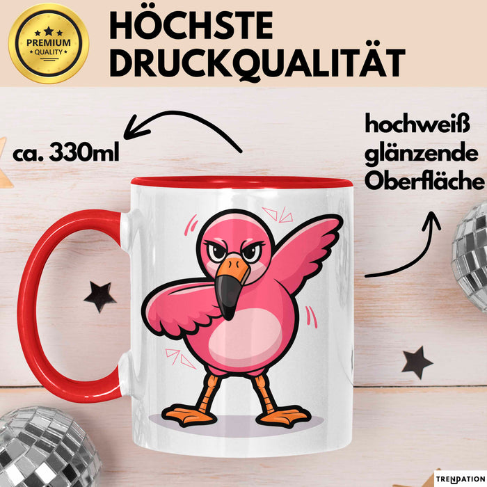 Dabender Flamingo Tasse Geschenk Lustige Geschenkidee Spruch Rot Trendation