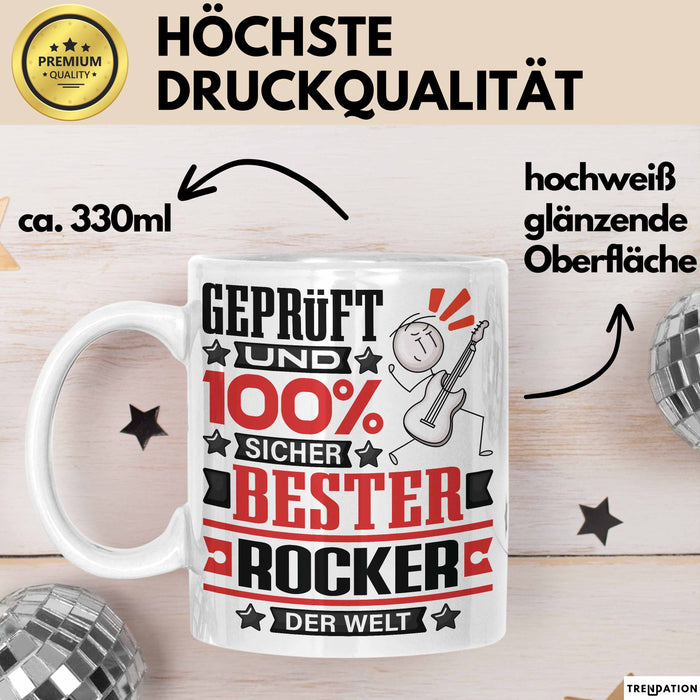 Rocker Geschenk Lustiger Spruch für Rocker Geschenkidee Bester Rocker Der Welt Weiß Trendation