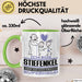 Stiefenkel Geschenk Tasse Ich Bin Stiefenkel Aber Sag Doch Einfach Superheld Lustige Geschenkdiee für Stiefenkel Kaffee-Becher Grün Trendation