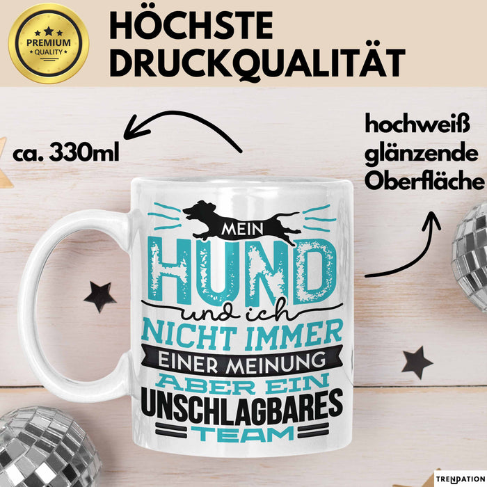 Hund Tasse Geschenk Spruch Lustig Mein Hund Und Ich Team Weiß Trendation