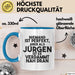 Juergen Tasse Niemand Ist Perfekt, Juergen Ist Nah Dran Geschenk Blau Trendation