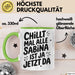 Sabina Tasse Geschenk Chillt Mal Alle Sabina Ist Ja Jetzt Da Geschenkidee Becher mit Name Grün Trendation