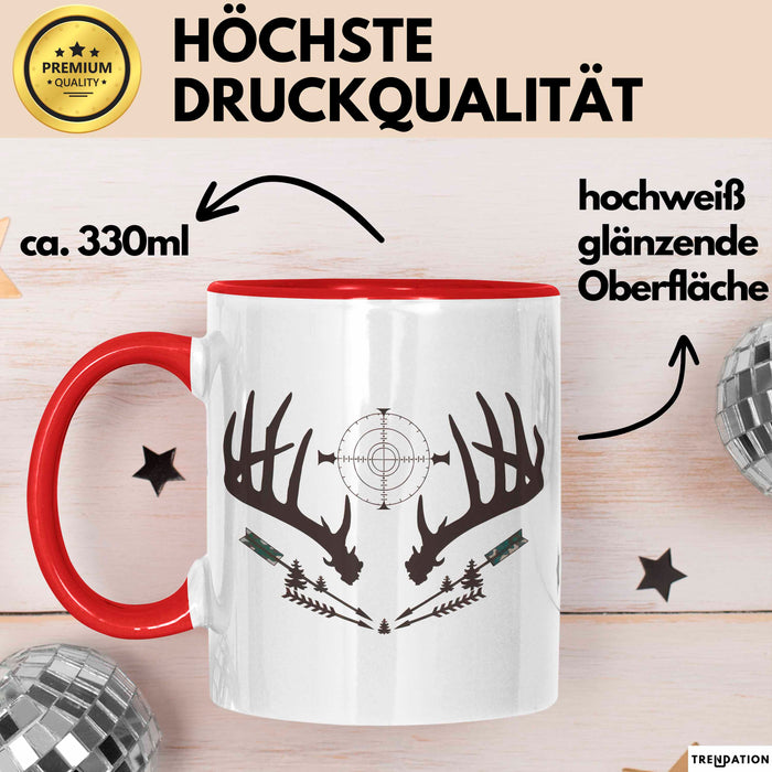 Jäger Tasse Geschenkidee Naturbursche Lustiger Spruch Geschenkidee Lustig Rot Trendation