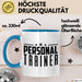 Personal-Trainer Tasse Geschenk Bester Personaltrainer Geschenkidee Spruch Blau Trendation