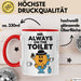 Klo Tasse Geschenk Mr Always On The Toilet Geschenkidee Lustig Toilette Rot Trendation
