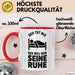 Introvertierter Schlafliebhaber Tasse Geschenk Lustige Geschenkidee Spruch Der Tut Nix Der Will Nur Seine Ruhe Rot Trendation