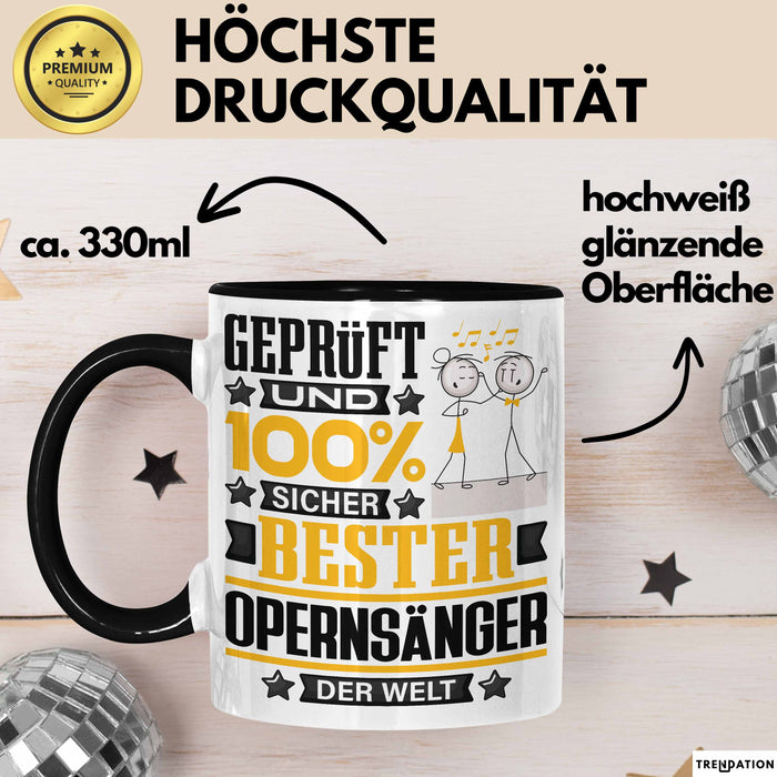 Opernsänger Geschenk Lustiger Spruch für Opernsänger Geschenkidee Bester Opernsänger Der Welt Schwarz Trendation