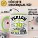 Perlenhochzeit Tasse Geschenk 30 Jahre Verheirtatet Geschenkidee Ehemann Ehefrau 30Er Jubuläum Becher Grün Trendation