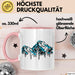 Ski Tasse Geschenk Grafik Skiberge Berge Becher Rosa Trendation