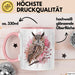 Eule Tierliebhaber Tasse Geschenk Lustige Geschenkidee Spruch Eule Kirschblüte Rosa Trendation