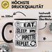 Biologe Labor Tasse Eat Sleep Pipette - Biologie Geschenkidee Biologe Trendation