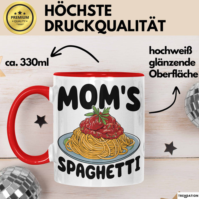Spaghetti Tasse Für Frauen Und Männer Mom'S Spaghetti-Liebhaber Rot Trendation