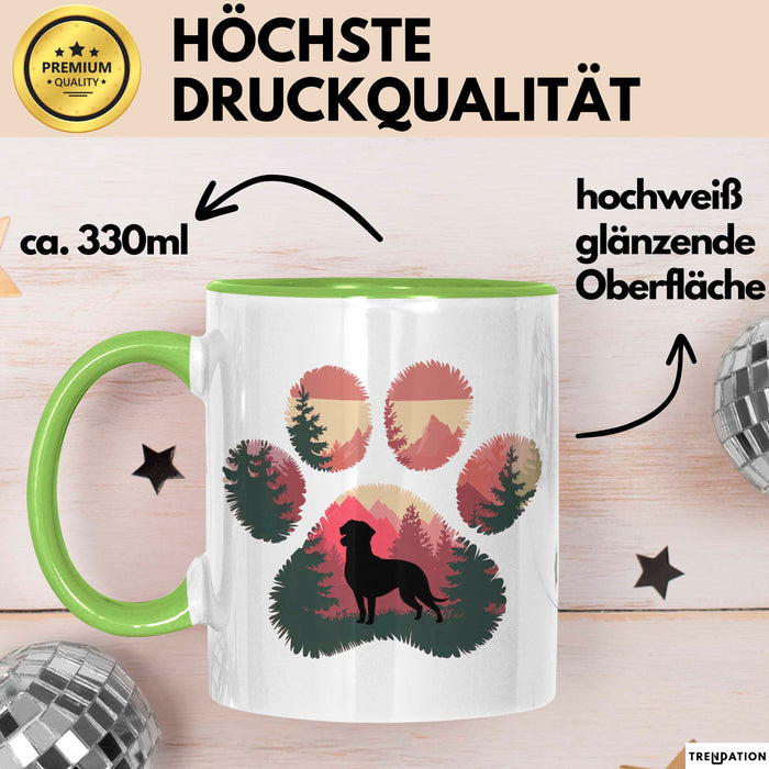 Appenzeller Sennenhund Hund Tasse Geschenk Lustige Geschenkidee Spruch Grün Trendation