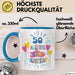 50. Geburtstag Tasse Geschenk Männer Frauen Lustig Alles Gute Zum Geburtstag 50er Geburtstags Grüße Geschenkidee Blau Trendation