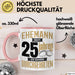 Ehemann Tasse Geschenk 25 Jahre Hochzeitstag Lustiger Spruch Silberhochzeit Rosa Trendation