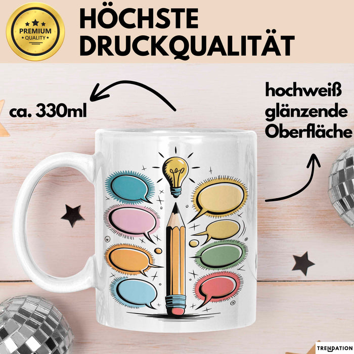 Werbetexter Tasse Geschenk Lustige Geschenkidee Spruch Für Wort Zauberer Weiß Trendation