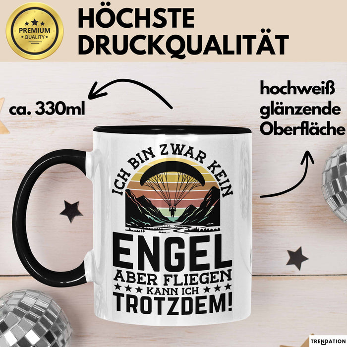 Fallschirmspringer Tasse Geschenk Ich Bin Zwar Kein Engel Aber Fliegen Kann Ich Trotzdem Geschenkidee Becher Trendation