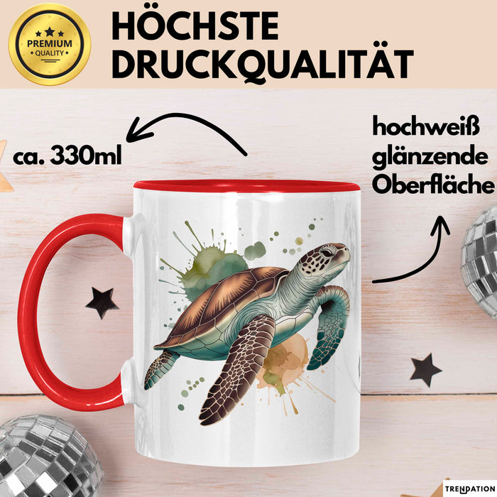 Schildkröte Tierliebhaber Tasse Geschenk Lustige Geschenkidee Spruch Trendation