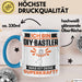 DIY-Bastler Tasse Geschenk für DIY-Bastler Geburtstag Lustiger Spruch Kaffee-Becher Was Ist Deine Superkraft Blau Trendation