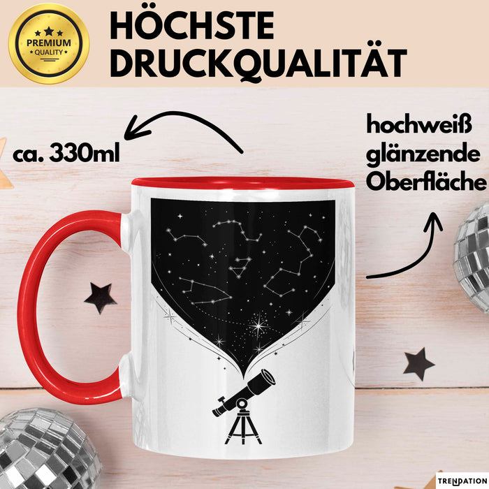 Astronom Tasse Geschenk Lustige Geschenkidee Spruch Für Sternen Gucker Rot Trendation