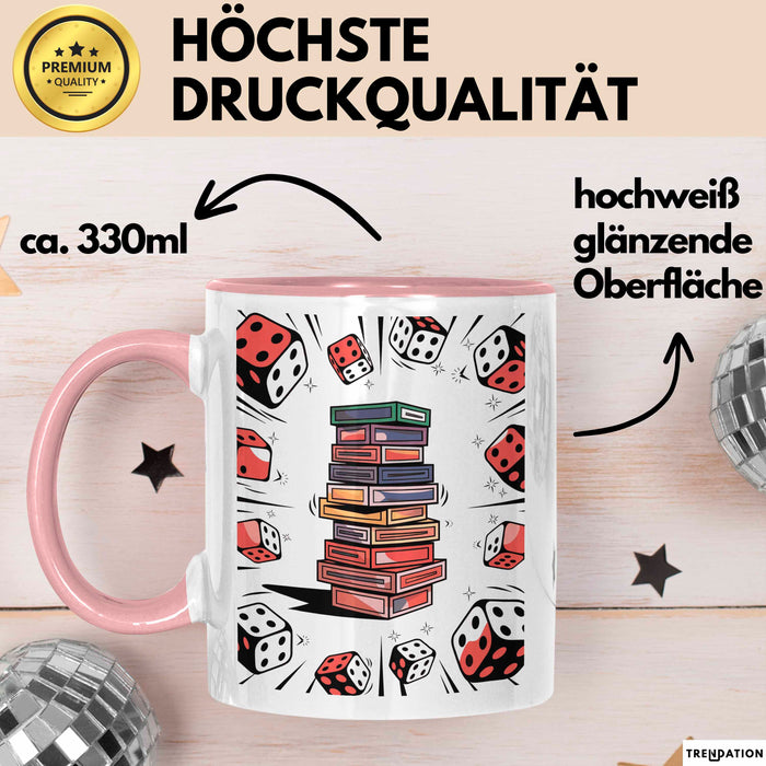 Brettspiel Fan Tasse Geschenk Lustige Geschenkidee Spruch Für Tischspiel Spieler Rosa Trendation