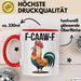 Hahn Tasse Geschenk F-Caaw-F Lustige Geschenkidee Vogel Bauernhof Rot Trendation