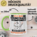 Soundtrack-Komponist Tasse Geschenk für Soundtrack-Komponist Geburtstag Lustiger Spruch Kaffee-Becher Was Ist Deine Superkraft Grün Trendation