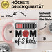 Mama Tasse Geschenk Mom Of 3 Kids Geschenkidee Mama Drei Kinder Muttertag Rosa Trendation