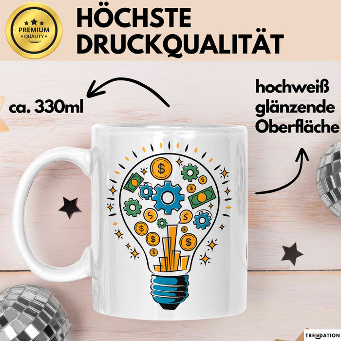 Unternehmer Tasse Geschenk Lustige Geschenkidee Spruch Für Business Träumer Weiß Trendation