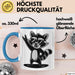 Waschbär Tierliebhaber Rockmusik Tasse Geschenk Lustige Geschenkidee Spruch Blau Trendation