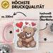 Teddybär Tierliebhaber Tasse Geschenk Lustige Geschenkidee Spruch Romantisches Herz Rosa Trendation