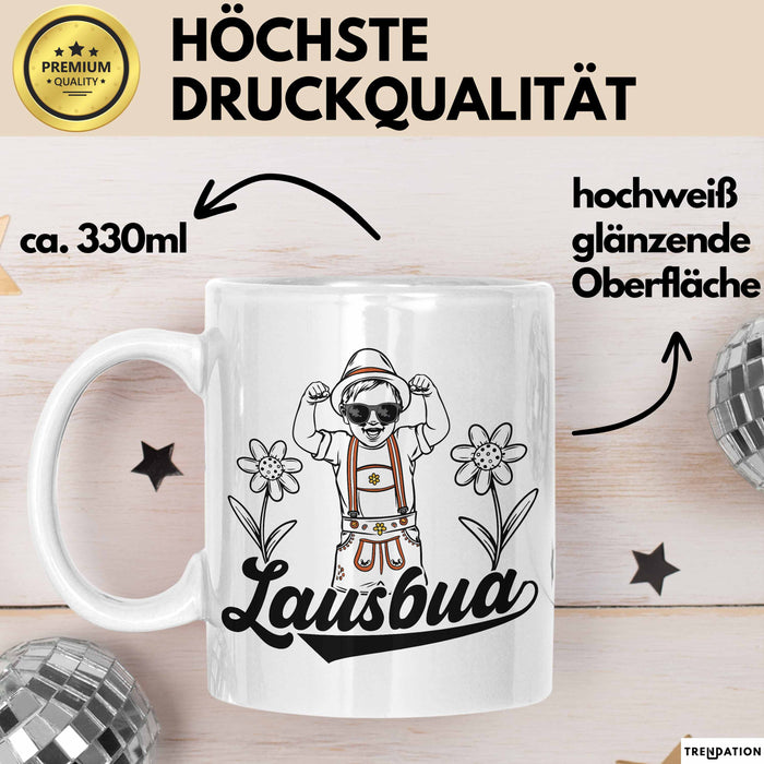 Lausbua Tasse Geschenk Oktober München Geschenkidee Becher Weiß Trendation