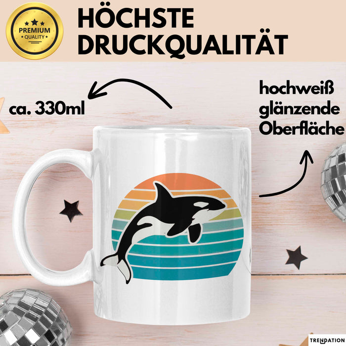 Wal Tier Tasse Geschenk Lustige Geschenkidee Spruch Weiß Trendation