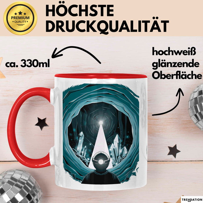 Höhlenforscher Tasse Geschenk Lustige Geschenkidee Spruch Für Höhlen Entdecker Rot Trendation