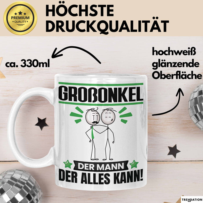 Großonkel Tasse Geschenk für Großonkel Der Mann Der Alles Kann Geschenkidee zum Geburtstag Weiß Trendation