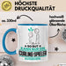 Curling-Spieler Geschenk Tasse So Gut Kann Nur Ein Curling-Spieler Aussehen Geschenkidee Kaffee-Becher Blau Trendation