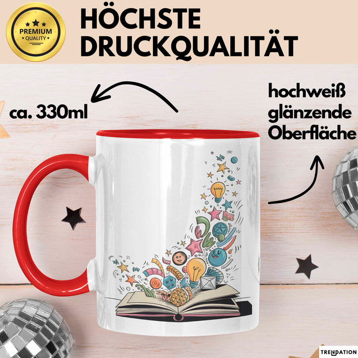 Illustrator Tasse Geschenkidee für Zeichenkünstler Rot Trendation