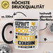 Cousin Geschenk Lustiger Spruch für Cousin Geschenkidee Bester Cousin Der Welt Schwarz Trendation