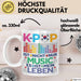 KPop Tasse Geschenk Musik Leben Spruch Geschenkidee für Fans Weiß Trendation