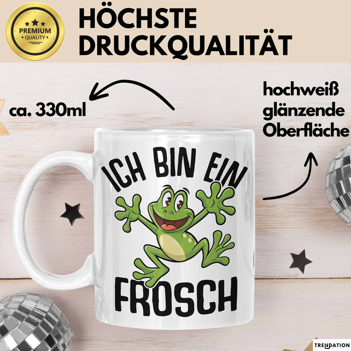 Frosch-Liebhaber Tasse Geschenk Ich Bin Ein Frosch Jungs Weiß Trendation