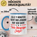 Sarkasmus Sarkastisch Tasse Geschenk Lustige Geschenkidee Alle 11 Minuten Geht Mir Jemand Auf Den Sack Blau Trendation