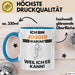 Jogger Geschenk Tasse Lustiger Spruch Ich Bin Jogger Warum Weil Ich Es Kann Geschenkidee Bester Jogger Geburtstag Kaffee-Becher Blau Trendation