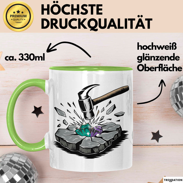 Geologe Tasse Geschenkidee für Felsenliebhaber Grün Trendation