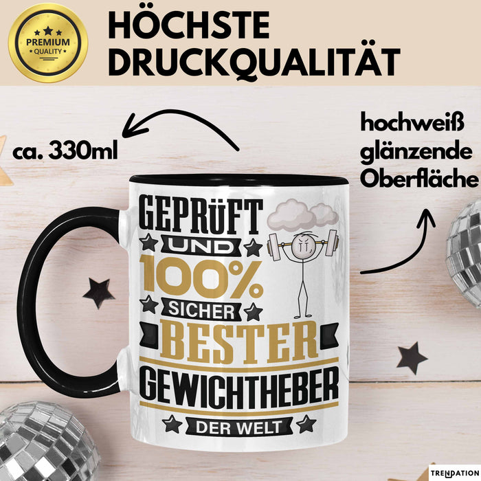 Gewichtheber Geschenk Lustiger Spruch für Gewichtheber Geschenkidee Bester Gewichtheber Der Welt Schwarz Trendation