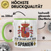 Spanier Tasse Geschenk Ich Brauche Keine Therapie Ich Muss Nur Nach Spanien Geschenkidee Lustig Kaffee-Becher Grün Trendation