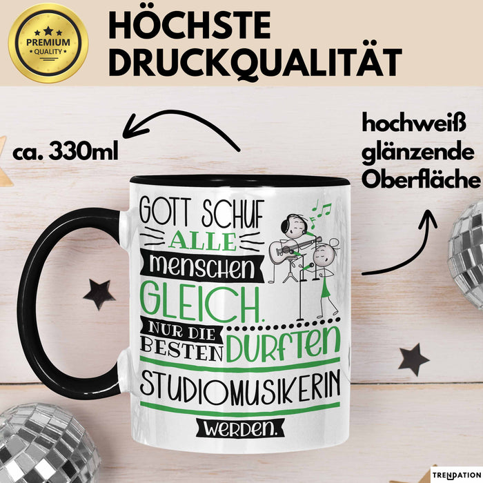 Studiomusikerin Geschenk Becher Tasse Gott Schuf Alle Menschen Gleich Nur Die Besten Durfeten Studiomusikerin Werden Geschenkidee Lustig Trendation