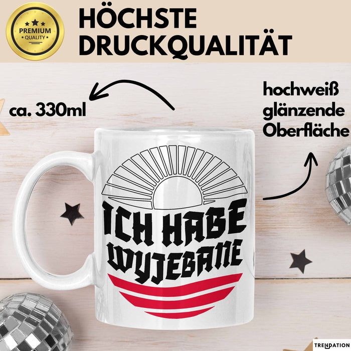 Polen Tasse Spruch Ich Habe Wyjebane Polska Geschenkdiee Kaffee-Becher Weiß Trendation