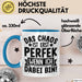 Humor Tasse Kollegen Das Chaos Ist Erst Perfekt Wenn Ich Dabei Bin Geschenkidee Kaffee-Becher Blau Trendation